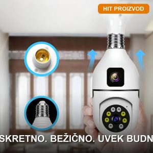 WiFi kamera sijalica 2u1 u E27 grlu — diskretni kućni nadzor