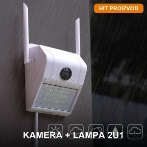 WiFi kamera i zidna lampa 2u1 V380 – beli reflektor sa kamerom za spoljnu montažu