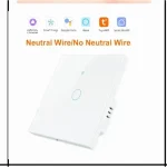 Tuya WiFi pametni prekidač na dodir sa belim dizajnom