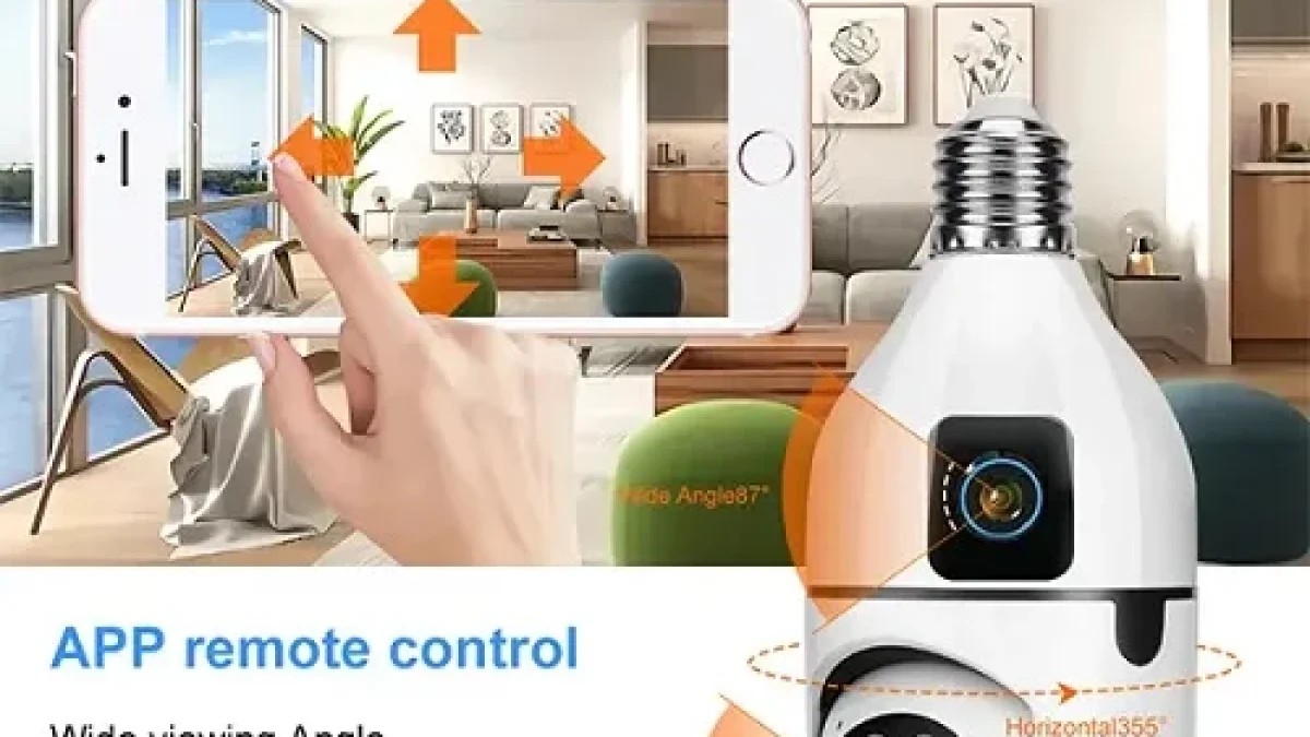 WiFi sijalica kamera sa dva objektiva WiFi sijalica kamera sa dva objektiva — u upotrebi