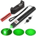 zeleni laser pointer — prednja strana