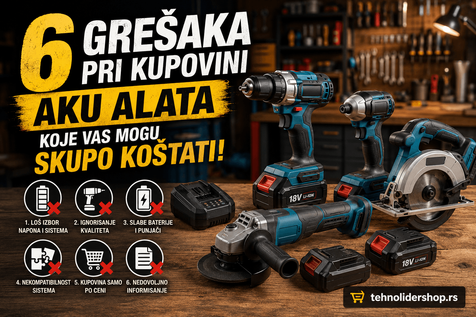 | Najbolja cena | TehnoliderShop 6 grešaka pri kupovini aku alata koje vas mogu skupo koštati