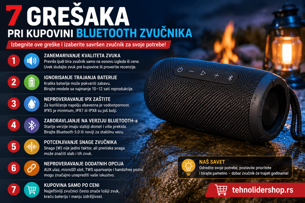 7 grešaka pri kupovini Bluetooth zvučnika