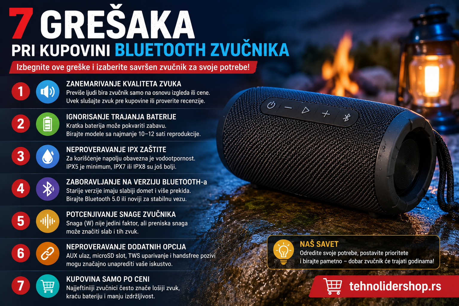 | Najbolja cena | TehnoliderShop 7 grešaka pri kupovini Bluetooth zvučnika