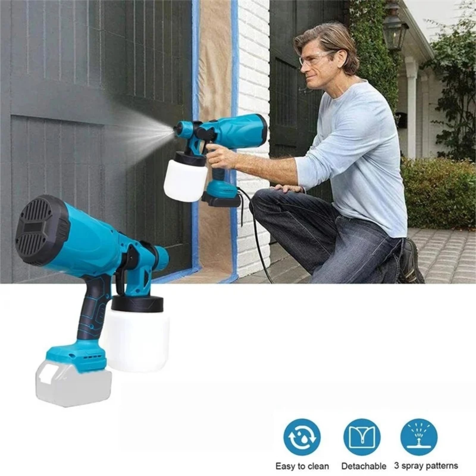| Najbolja cena | TehnoliderShop Aku pištolj za farbanje 800w sa dve baterije