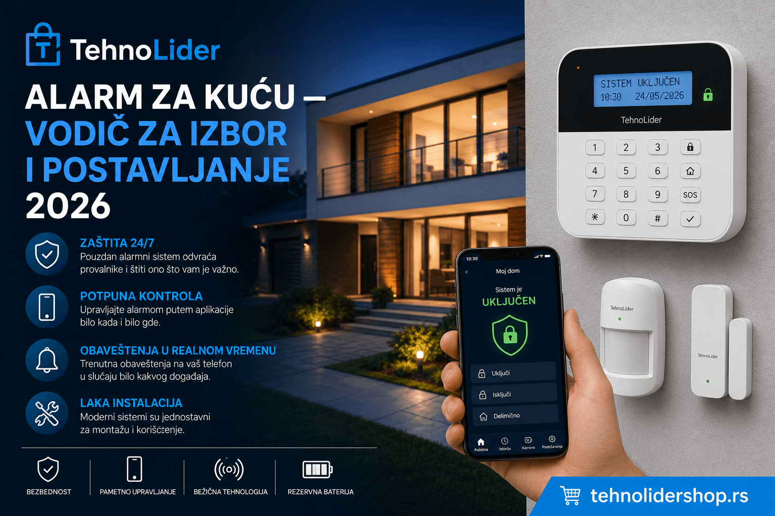 Alarm za kuću — vodič za izbor i postavljanje 2026 | TehnoLider
