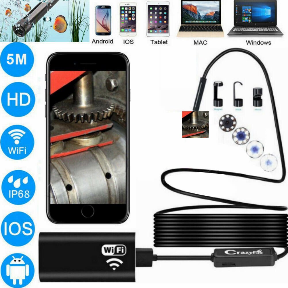 | Najbolja cena | TehnoliderShop Bežična Endoskopska Kamera HD 10M – WiFi, Android, iOS, Windows