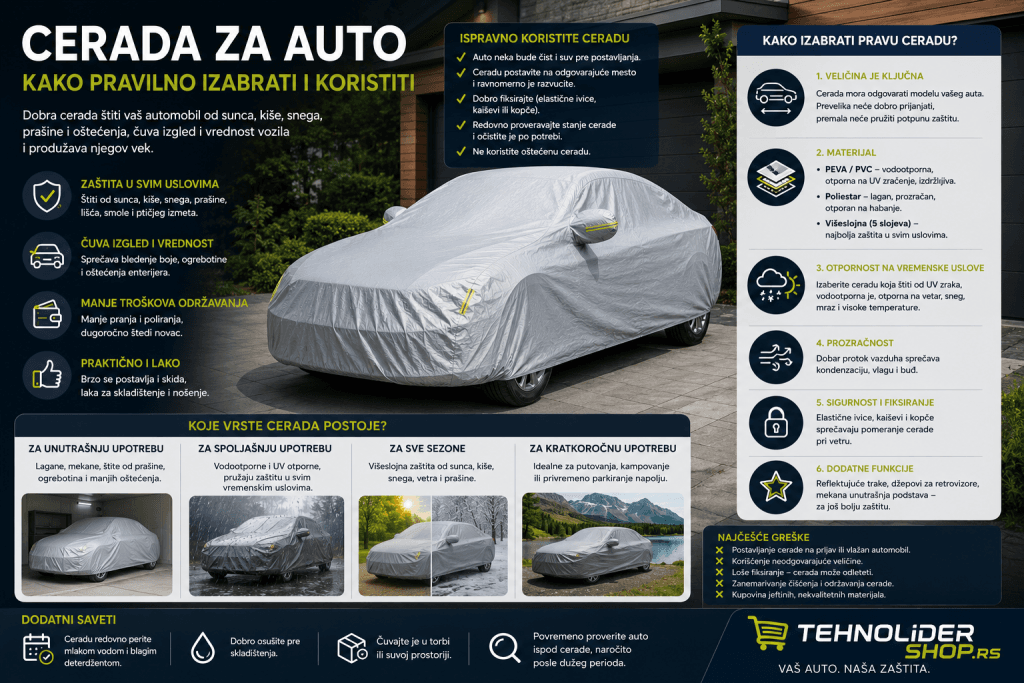 Cerada za auto — kako pravilno izabrati i koristiti