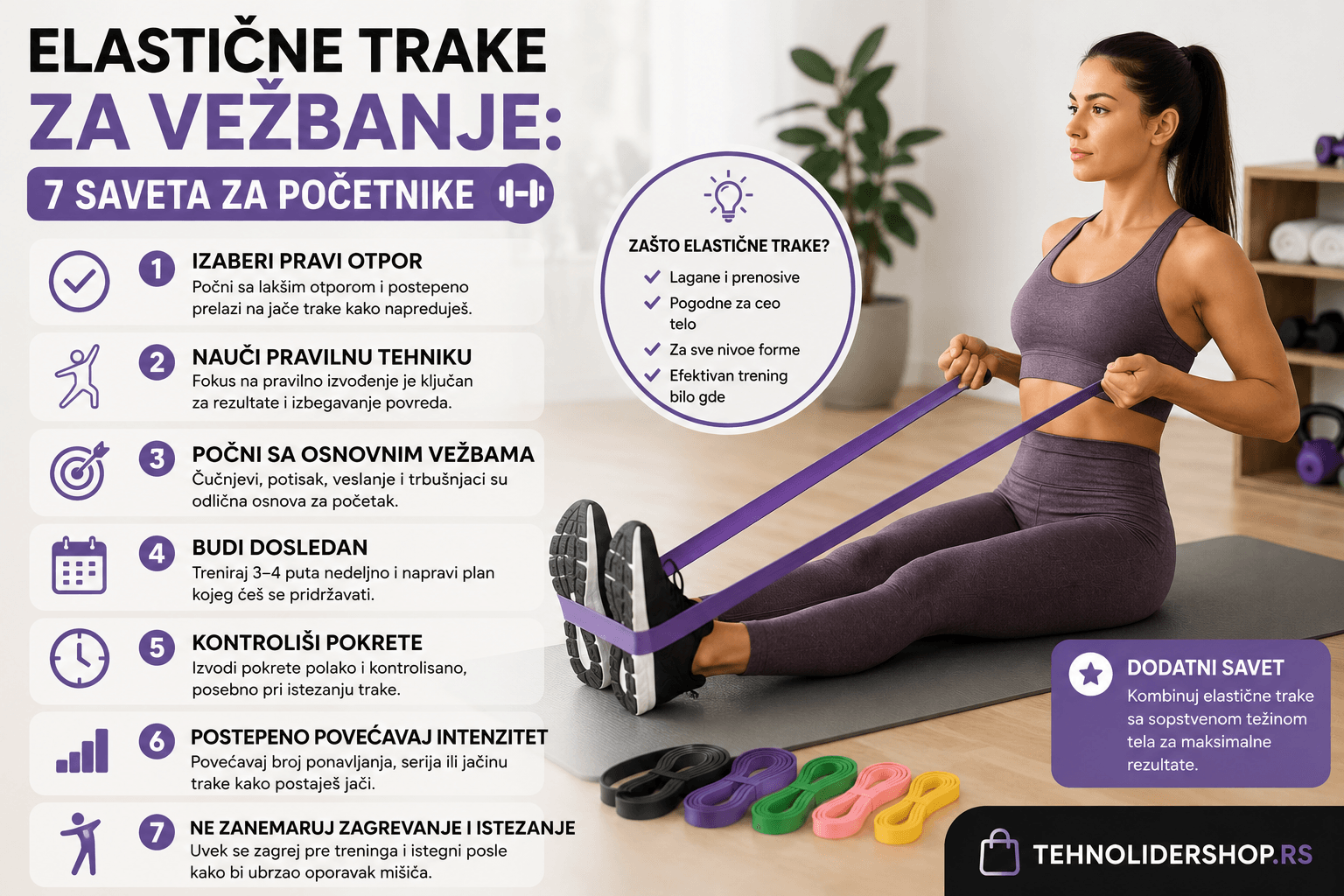 Elastične trake za vežbanje: 7 saveta za početnike