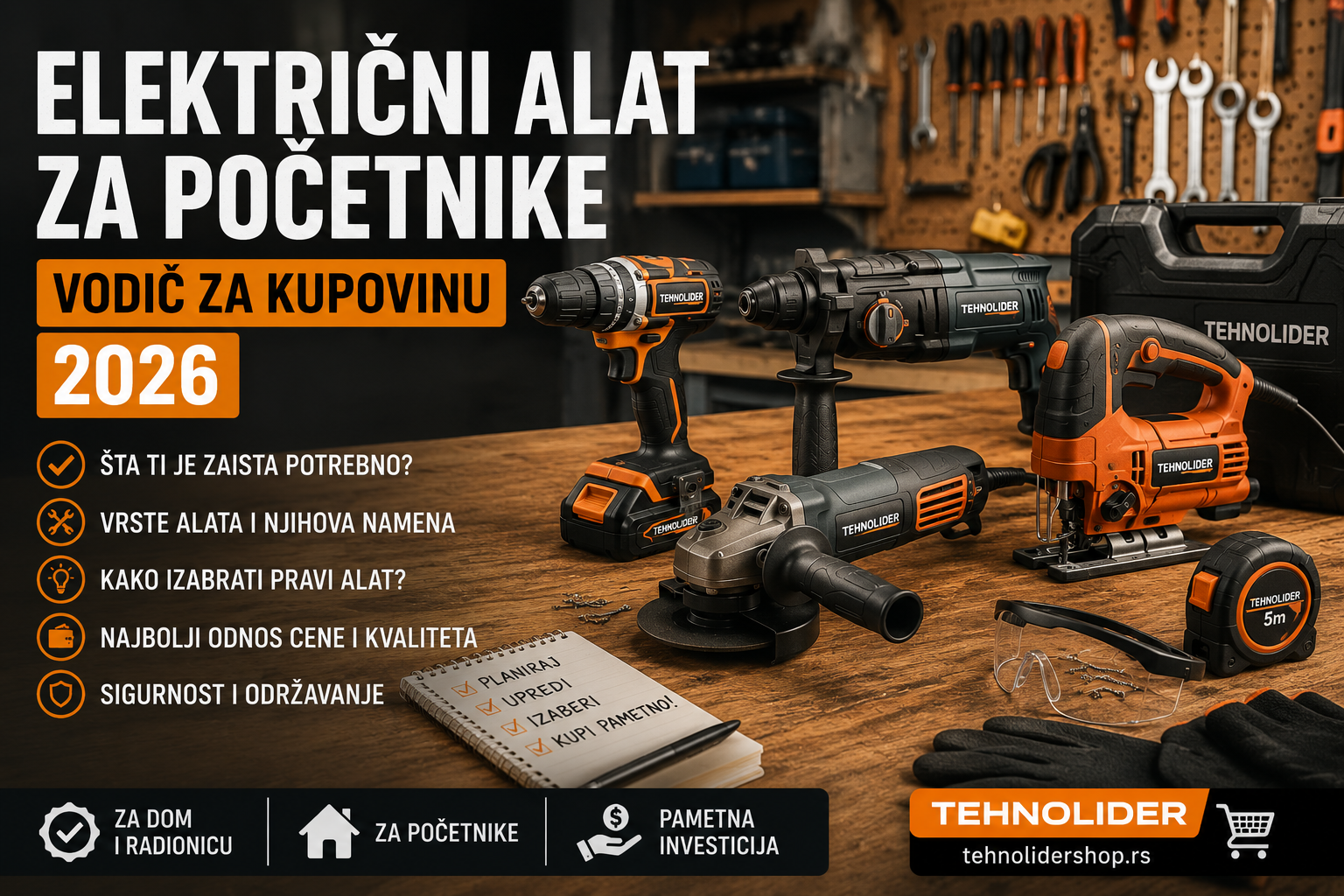 Električni alat za početnike — vodič za kupovinu 2026