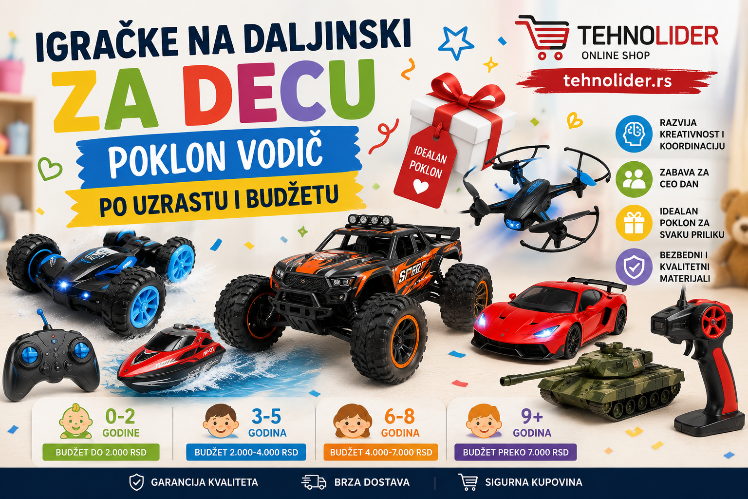 Igračke na daljinski za decu – poklon vodič po uzrastu i budžetu