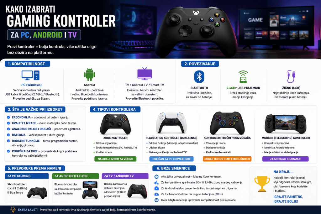 Kako izabrati gaming kontroler za PC, Android i TV