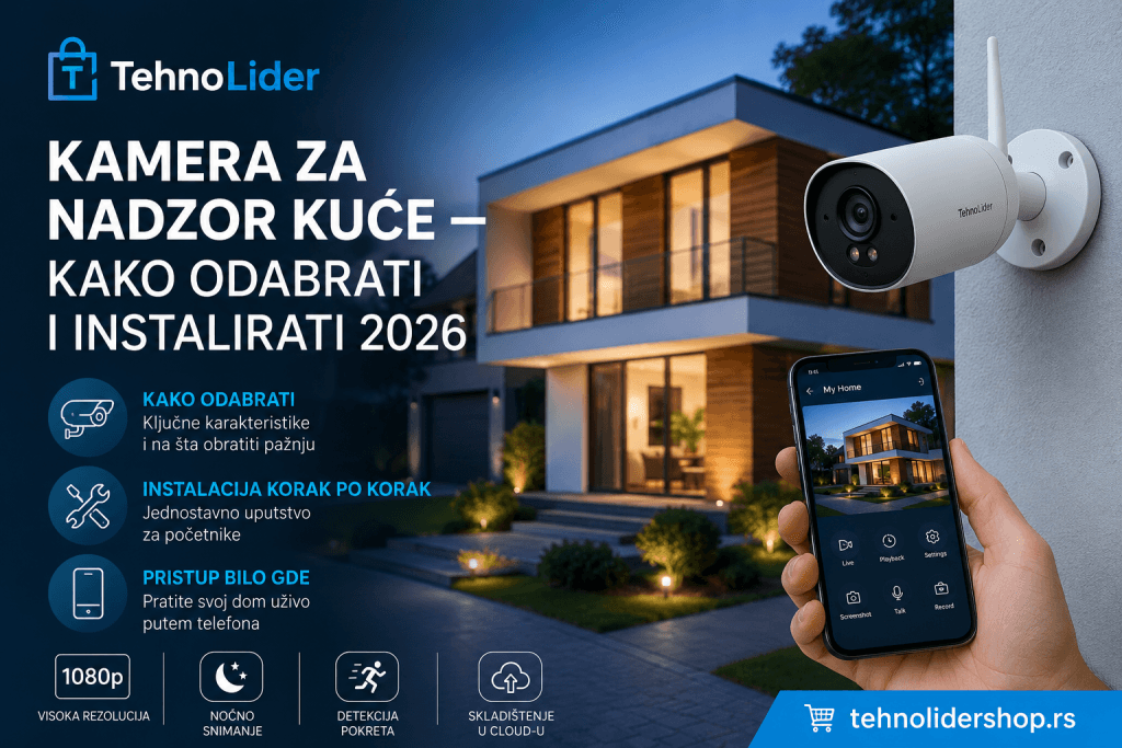 Kamera za nadzor kuće — kako odabrati i instalirati 2026 | TehnoLider
