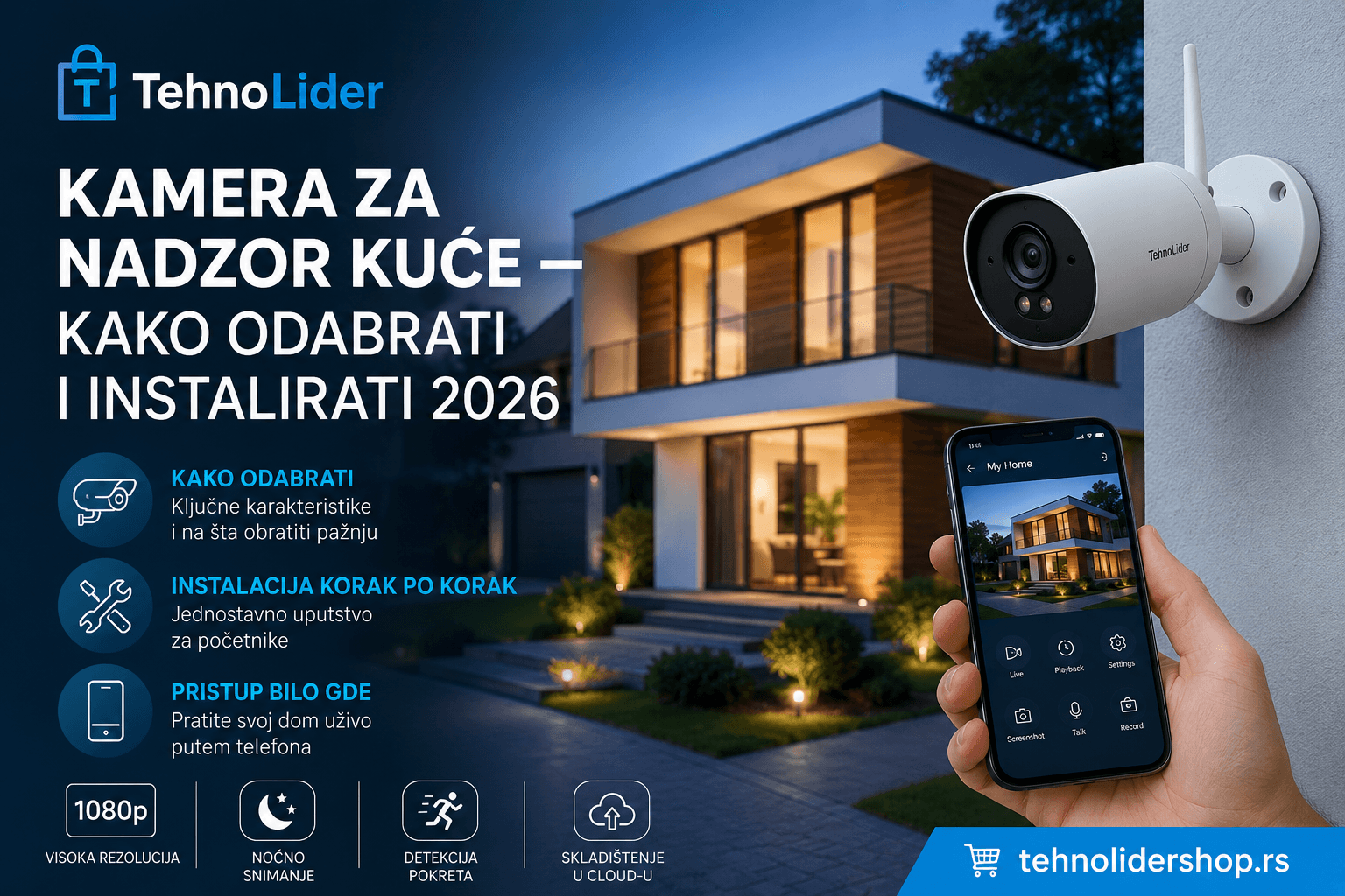 Kamera za nadzor kuće — kako odabrati i instalirati 2026 | TehnoLider