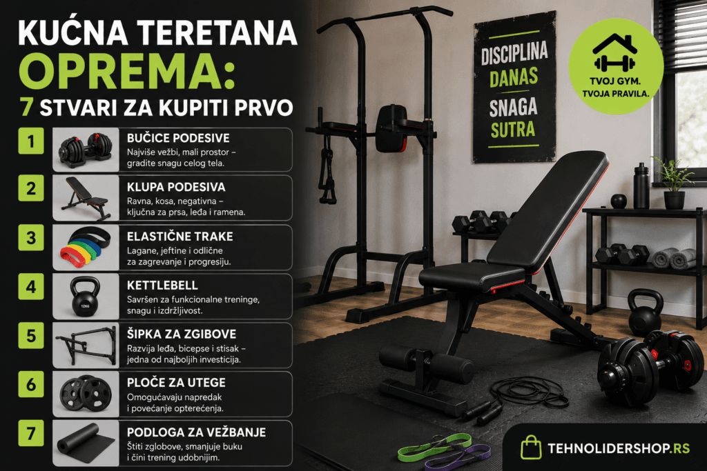 Kućna teretana oprema: 7 stvari za kupiti prvo