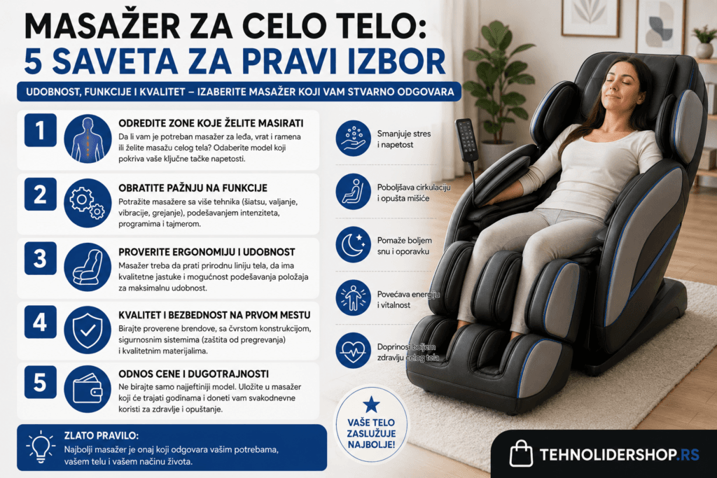 Masažer za celo telo: 5 saveta za pravi izbor
