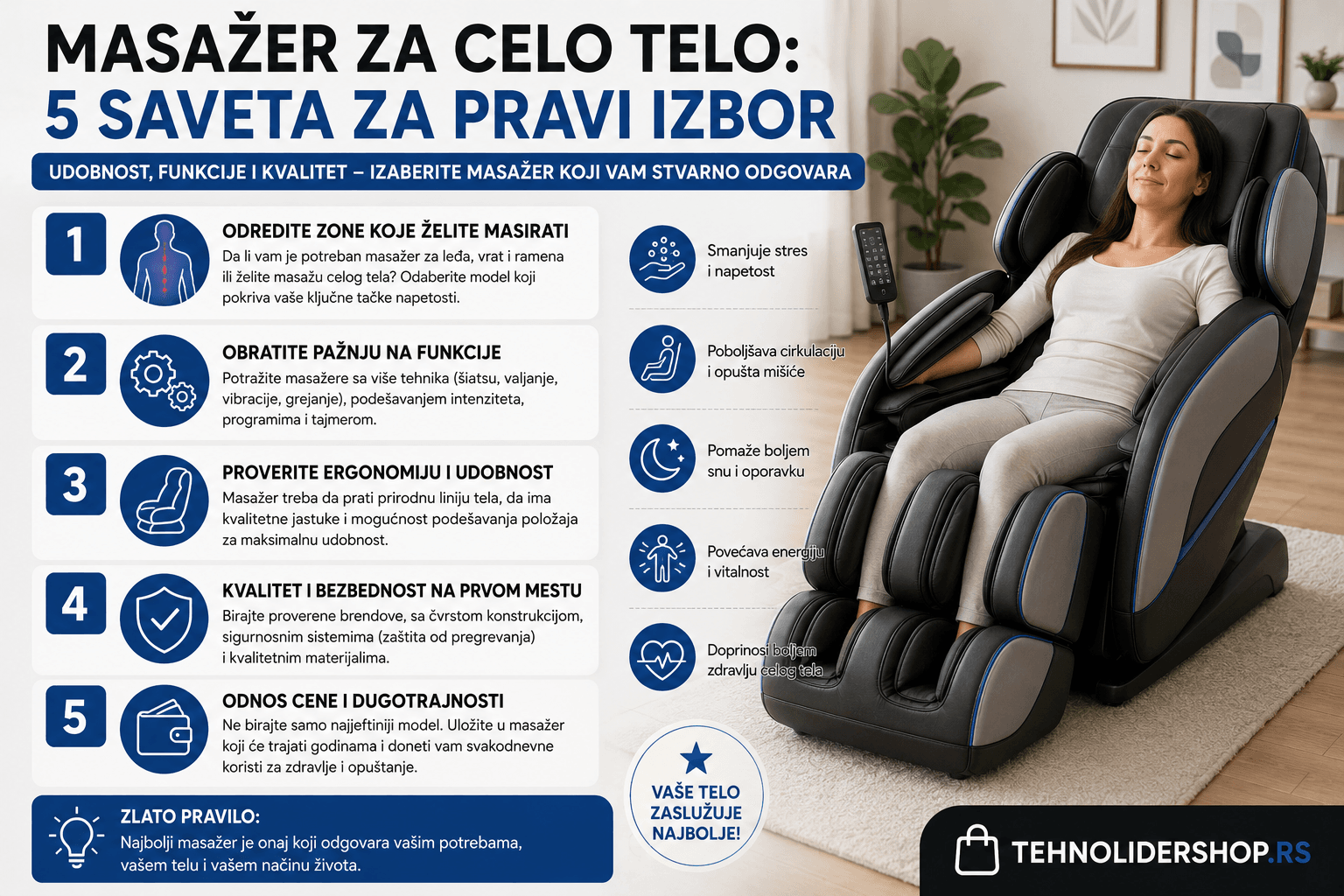 Masažer za celo telo: 5 saveta za pravi izbor