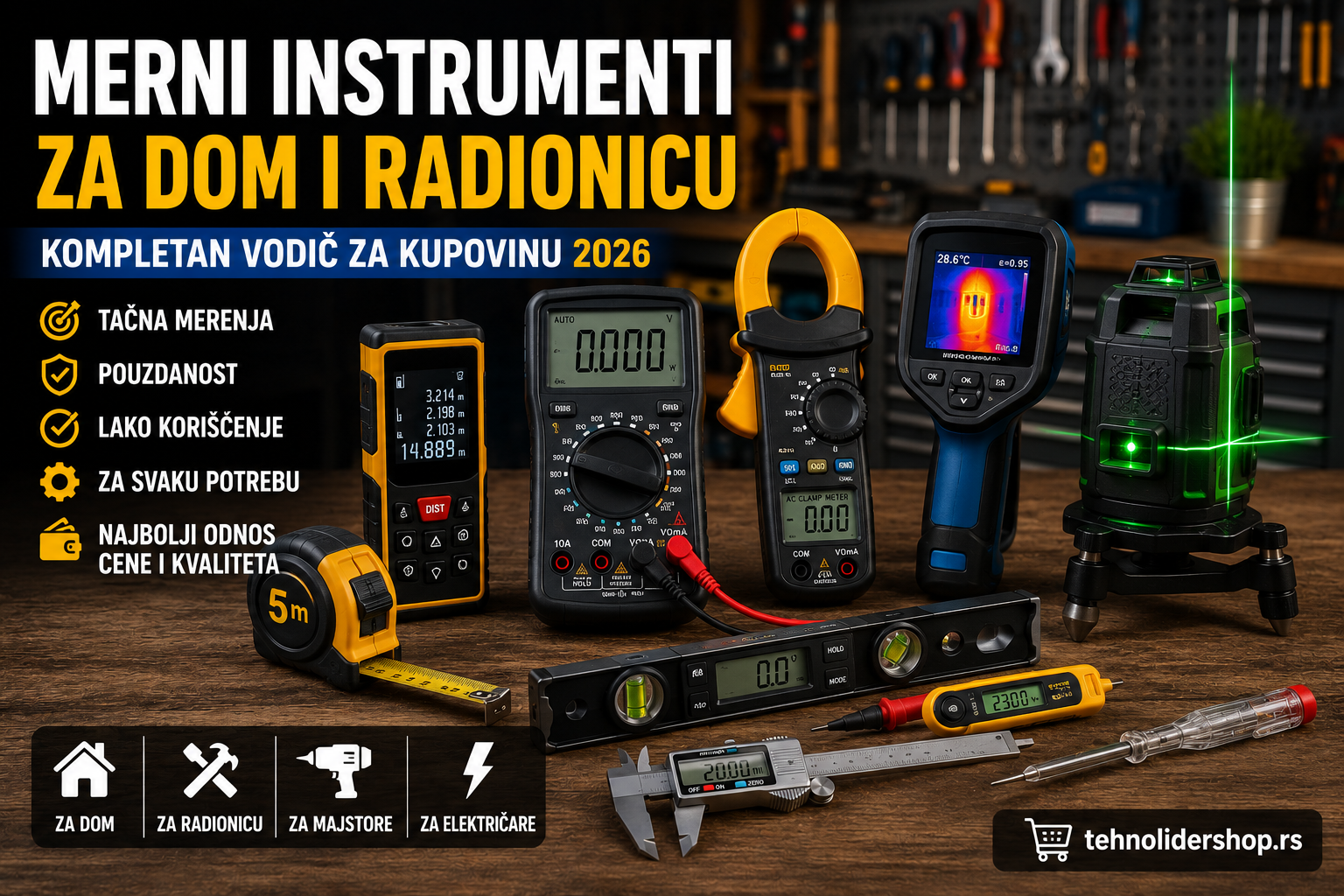 | Najbolja cena | TehnoliderShop Merni instrumenti za dom i radionicu — kompletan vodič za kupovinu 2026