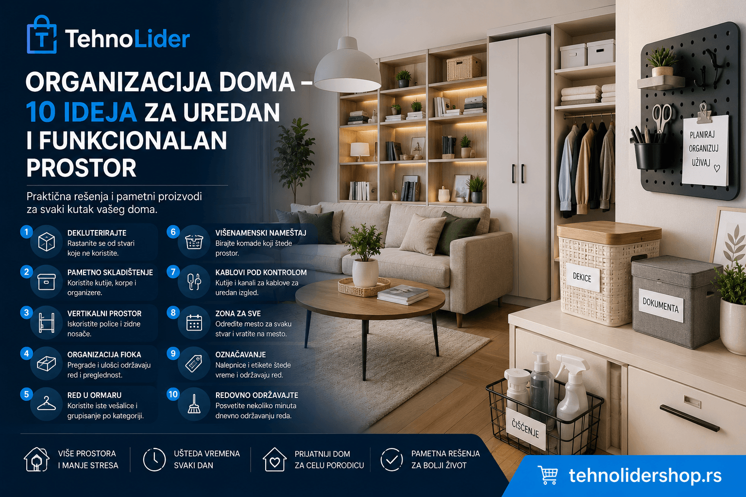Organizacija doma — 10 ideja za uredan i funkcionalan prostor | TehnoLider