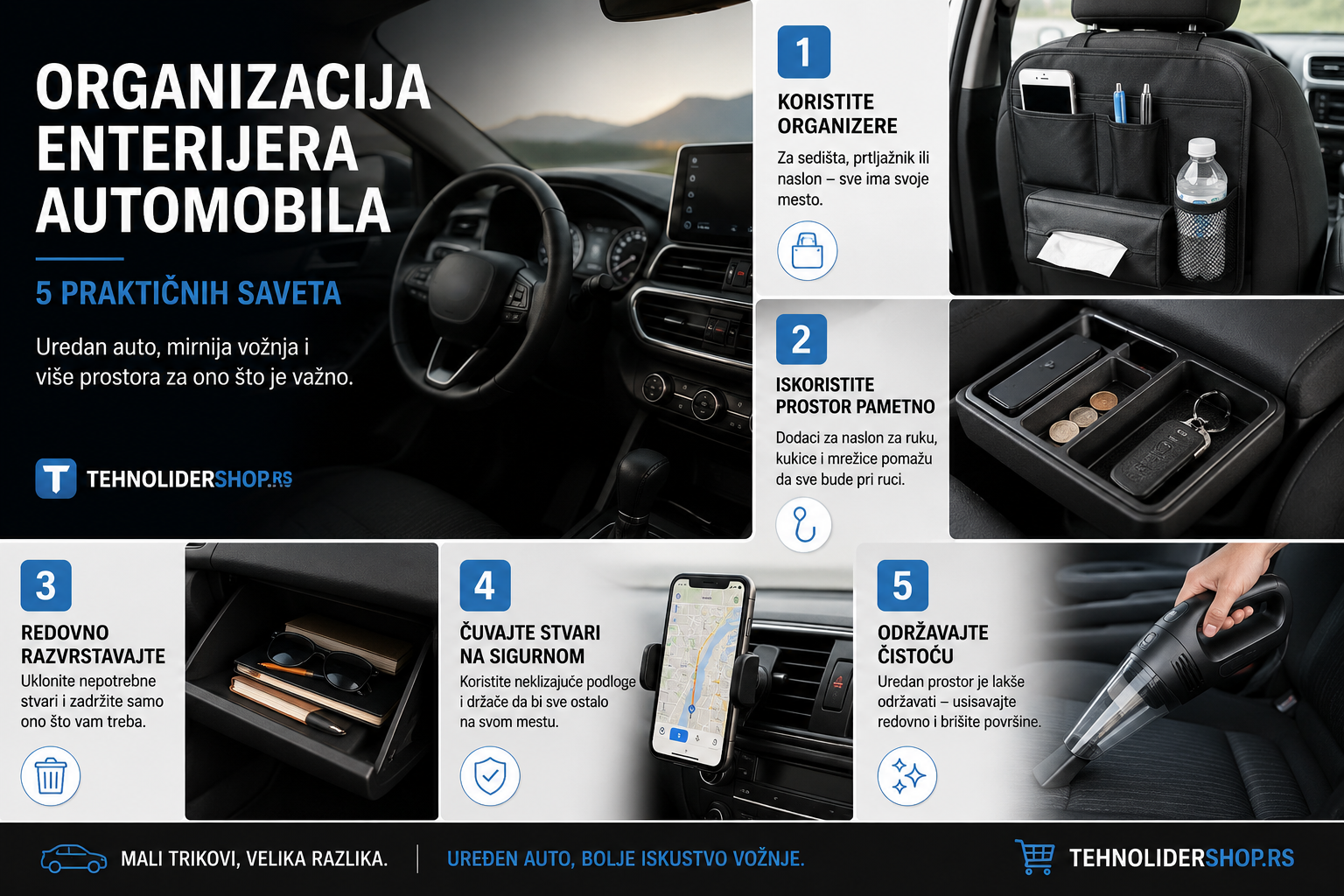 Organizacija enterijera automobila — 5 praktičnih saveta