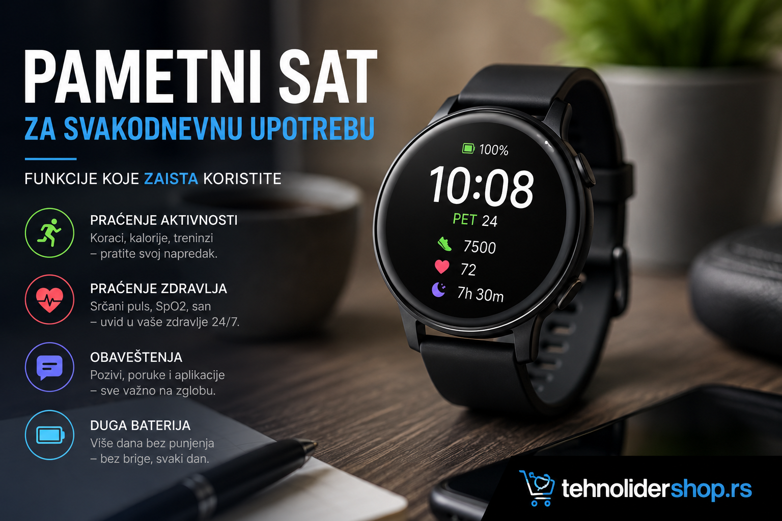 Pametni sat za svakodnevnu upotrebu — funkcije koje zaista koristite
