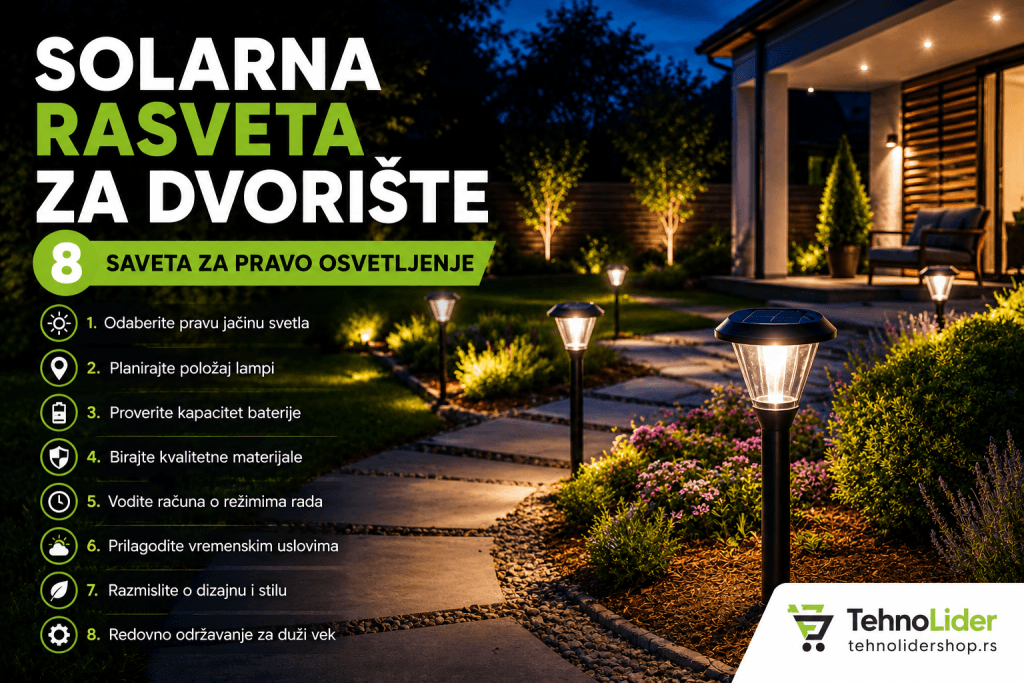 Solarna rasveta za dvorište — 8 saveta za pravo osvetljenje | TehnoLider