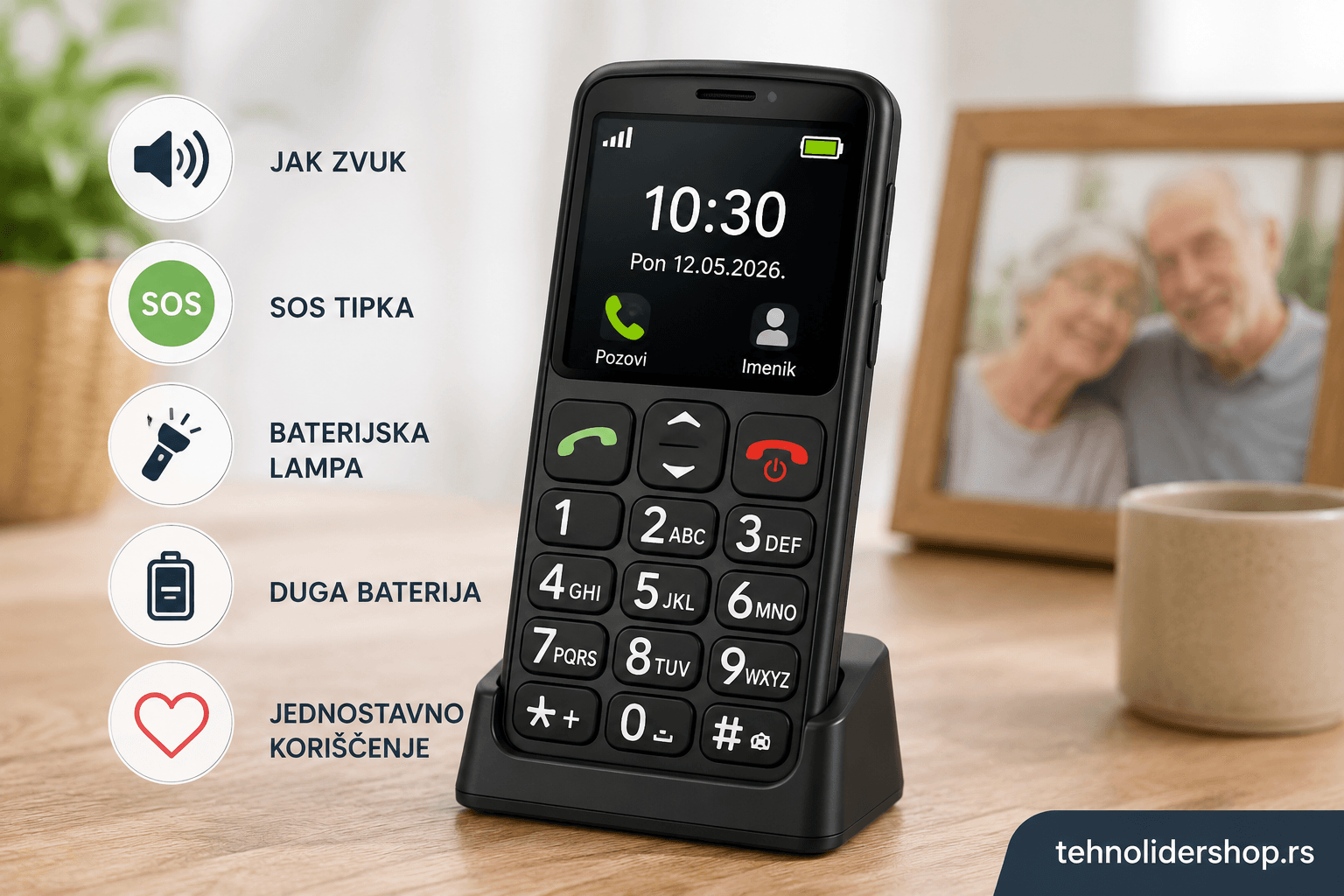 Telefon za starije osobe — koje karakteristike su važne 2026