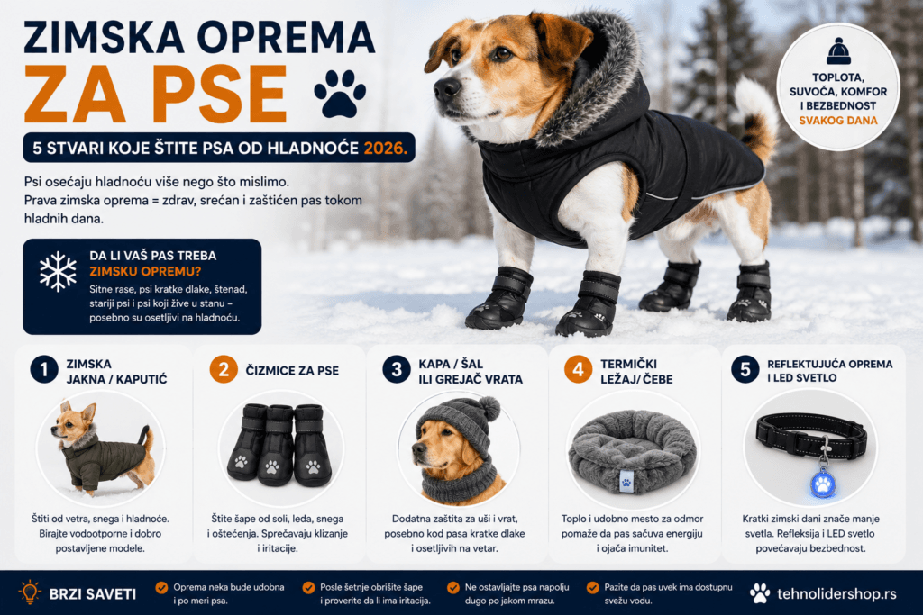 Zimska oprema za pse — 5 stvari koje štite psa od hladnoće