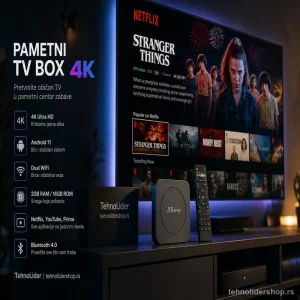 Android TV Box 4K – XS97 K2 sa Android 11 i 2GB RAM