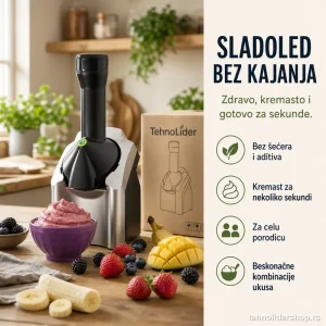 Aparat za Domaći Voćni Sladoled – Zdrave Poslastice za Celu Porodicu