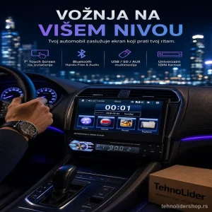 Auto Multimedija na Izvlačenje 1DIN 7" Touch Screen sa Bluetooth-om