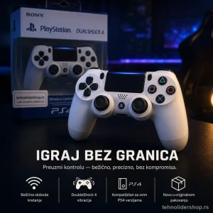 Bežični Džojstik za PS4 – DoubleShock 4 Bijeli Kontroler