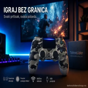 Bežični Džojstik za PS4 DoubleShock 4 – Sivi Maskirni