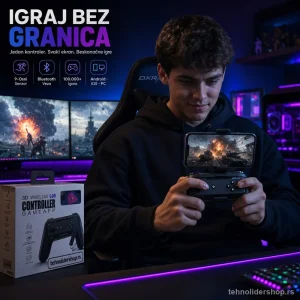 Bluetooth Gaming Kontroler za Android, iPhone i PC – 9-Osni Senzor Pokreta