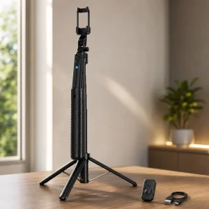 C12 Selfie Stativ 1.8M sa Automatskim Praćenjem Lica – Rotirajući Tripod za Telefon, Vlog i Snimanje