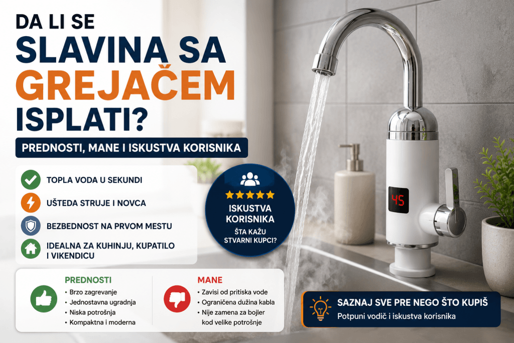 Slavina sa grejačem iskustva — električni instant grejač vode