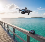 dron XF609 daljinski upravljač i baterija u radu