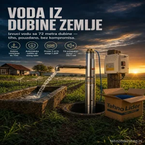 Dubinska Pumpa za Bunar 1.5HP sa Kontrolerom – Izvlačenje do 72m
