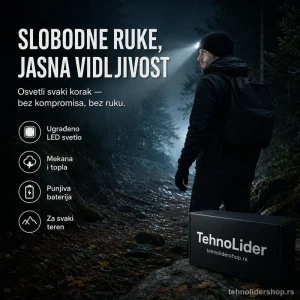 Kapa sa LED svetlom – Crna