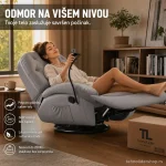 relax fotelja - Luksuzna Rotirajuća Relax Fotelja sa Naslonom za Ležanje, Ljuljanjem i Držačem za Telefon