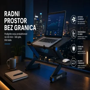 Podesivi sto za Lap Top sa velikim kulerom