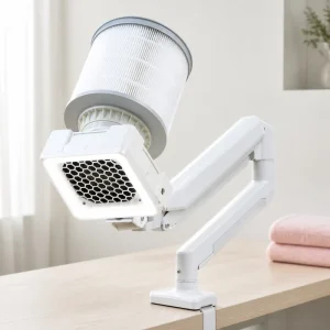Profesionalni Aspirator za Nokte sa HEPA Filterom i LED Lampom 40W – Stoni Usisivač Prašine za Manikir i Pedikir