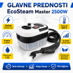 profesionalni paročistač sa rezervoarom — prednja strana
