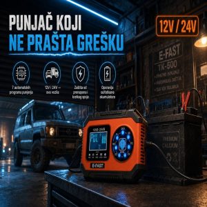 Pametni brzi punjač akumulatora 12/24v