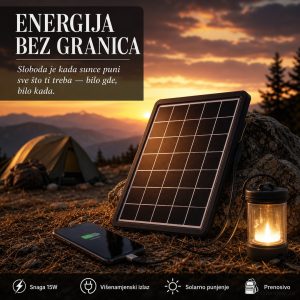 Univerzalni solarni panel punjač 15w