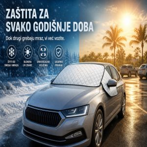 Zaštitna cerada za šoferšajbnu automobila, kompletan proizvod
