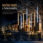 LED meteorska kiša rasveta sa osam svetlosnih štapova
