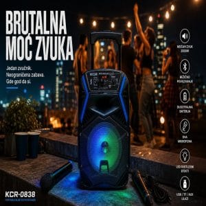 Veliki Bluetooth Zvucnik + 2 Mikrofona KCR-0838