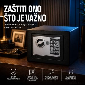 Digitalni sigurnosni sef sa 2 kljuca
