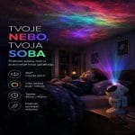 Zvezdano nebo Galaxy projektor Astronaut sa svetlosnim efektima